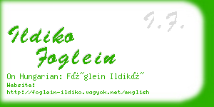 ildiko foglein business card